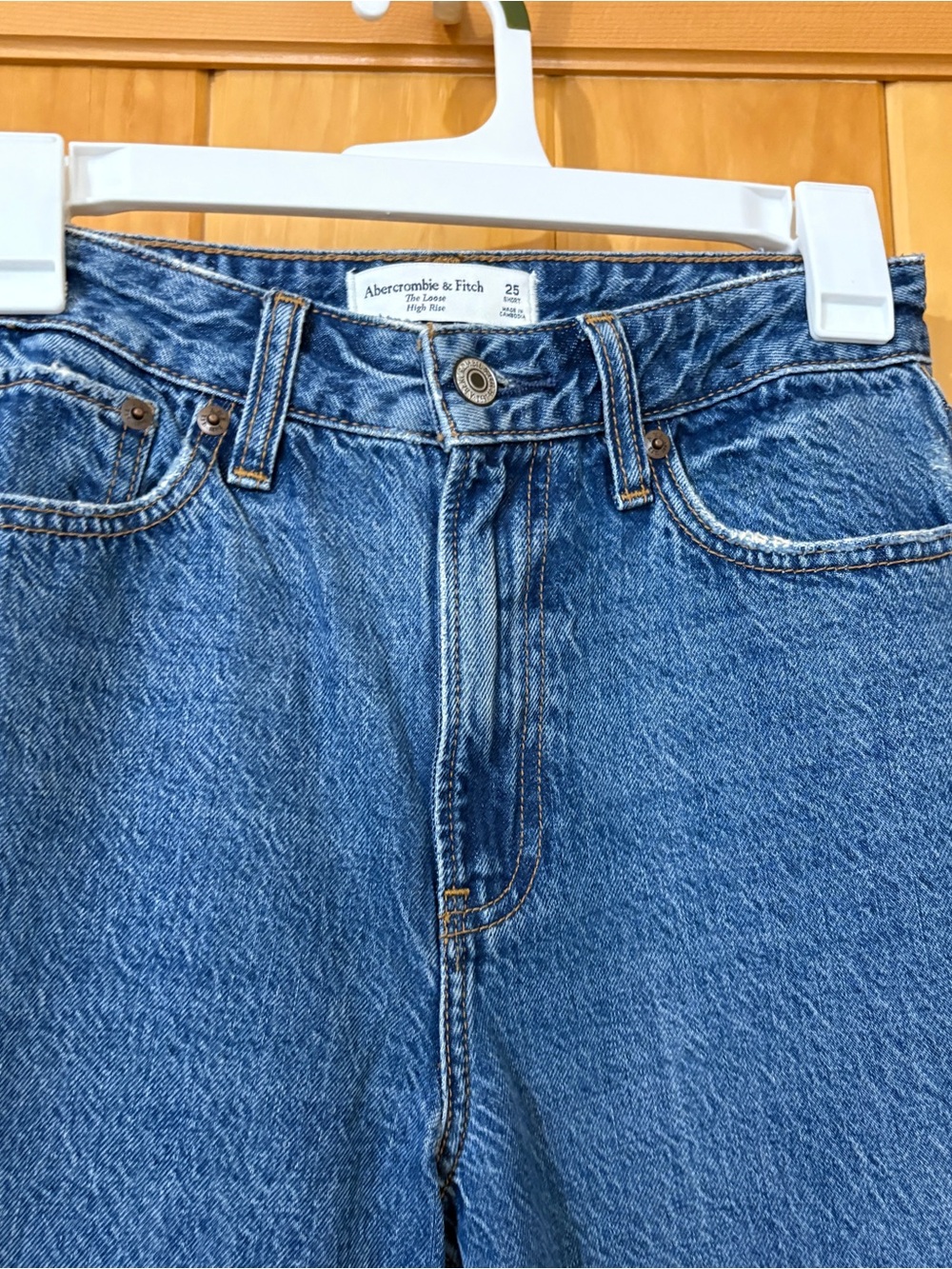 Abercrombie & Fitch Size 25/0 Short Curve Love The Loose Jeans High Rise - Picture 5 of 8